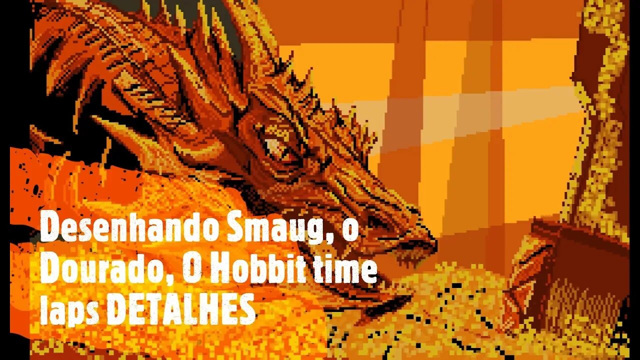 Desenhando Smaug o Dourado O Hobbit time laps DETALHES