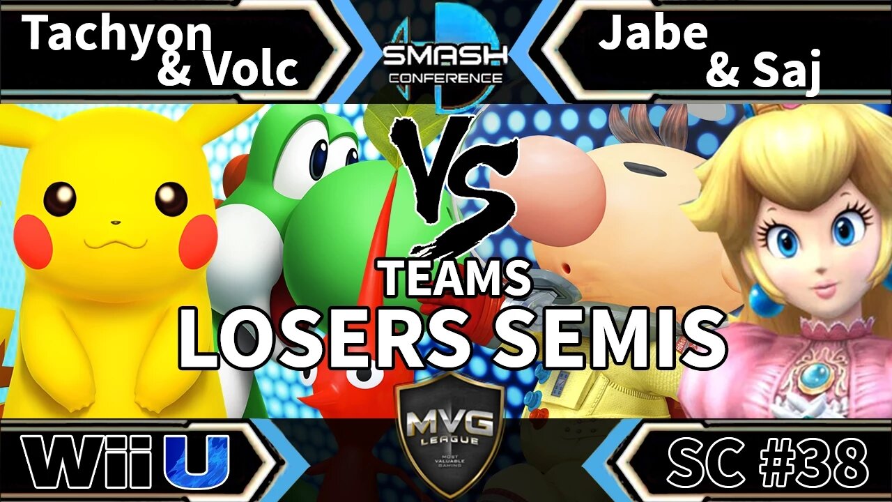 Tachyon & Volc vs. Jabe & Saj - Teams SSB4 Losers Semis - Smash Conference 38