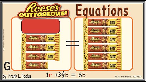 VISUAL REESES OUTRAGEOUS 1r+3.67b=6b EQUATION _ SOLVING EQUATIONS _ SOLVING WORD PROBLEMS