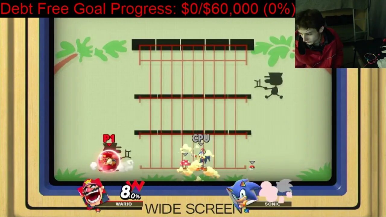 Wario VS Sonic The Hedgehog On The Hardest Difficulty In A Super Smash Bros Ultimate Match