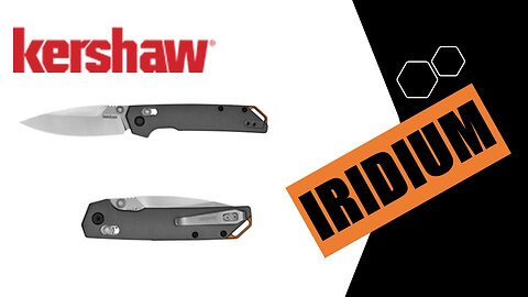 KERSHAW IRIDIUM FOLDING KNIFE GRAY ALUMINUM HANDLE D2 SPEAR POINT PLAIN EDGE KS2038