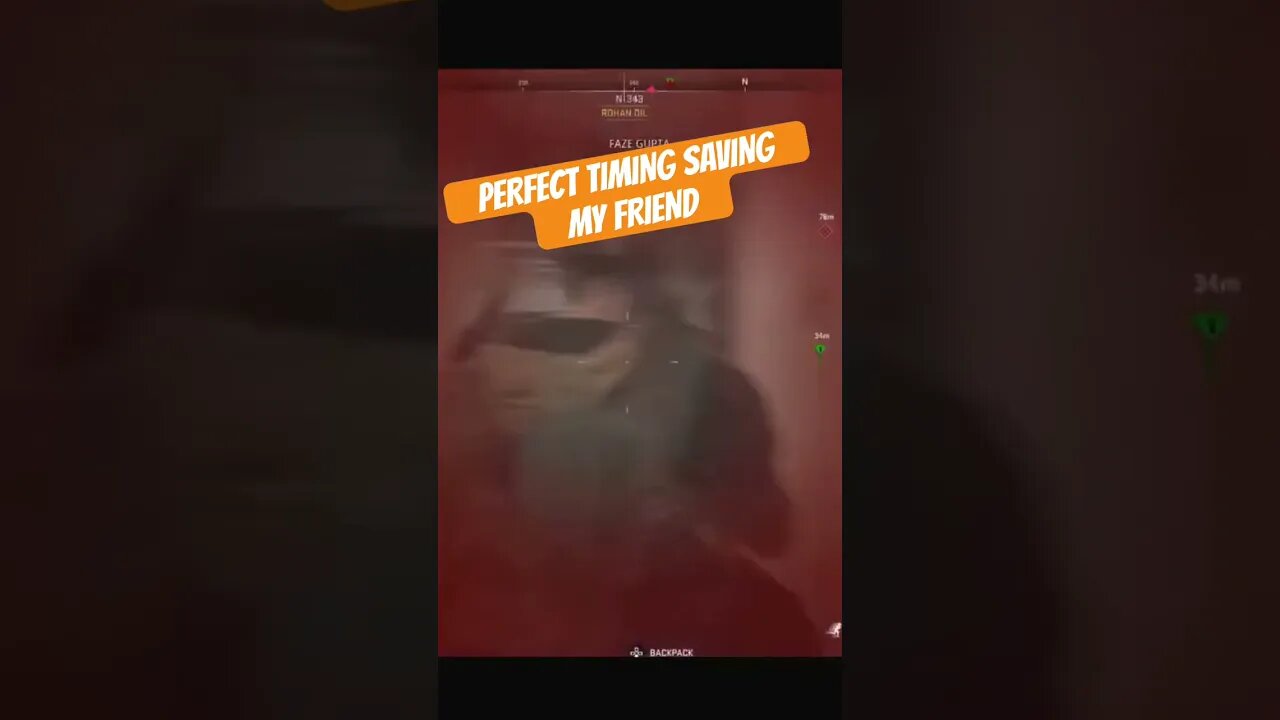 PERFECT TIMING SAVING MY FRIEND Subscribe for more #warzone2 #resurgence #callofduty #shorts