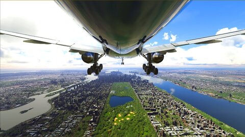 Boeing 777 Landing in New York Amazing!