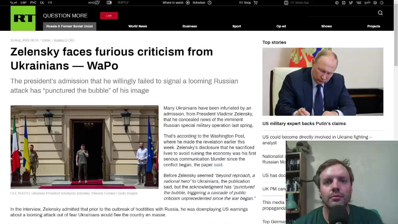 Western support for Ukraine maybe further wavering