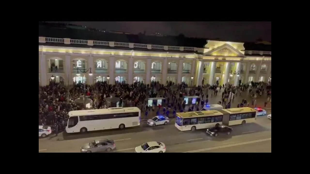 Look at the size of anti war protestors in St Petersburg Russia