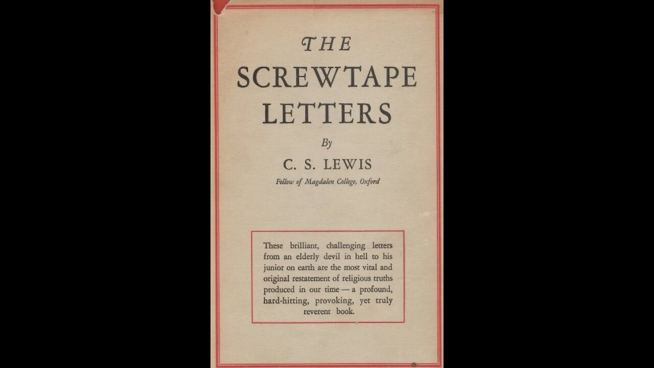 Audiobook - The Screwtape Letters - C.S. Lewis - Part 1 of 2