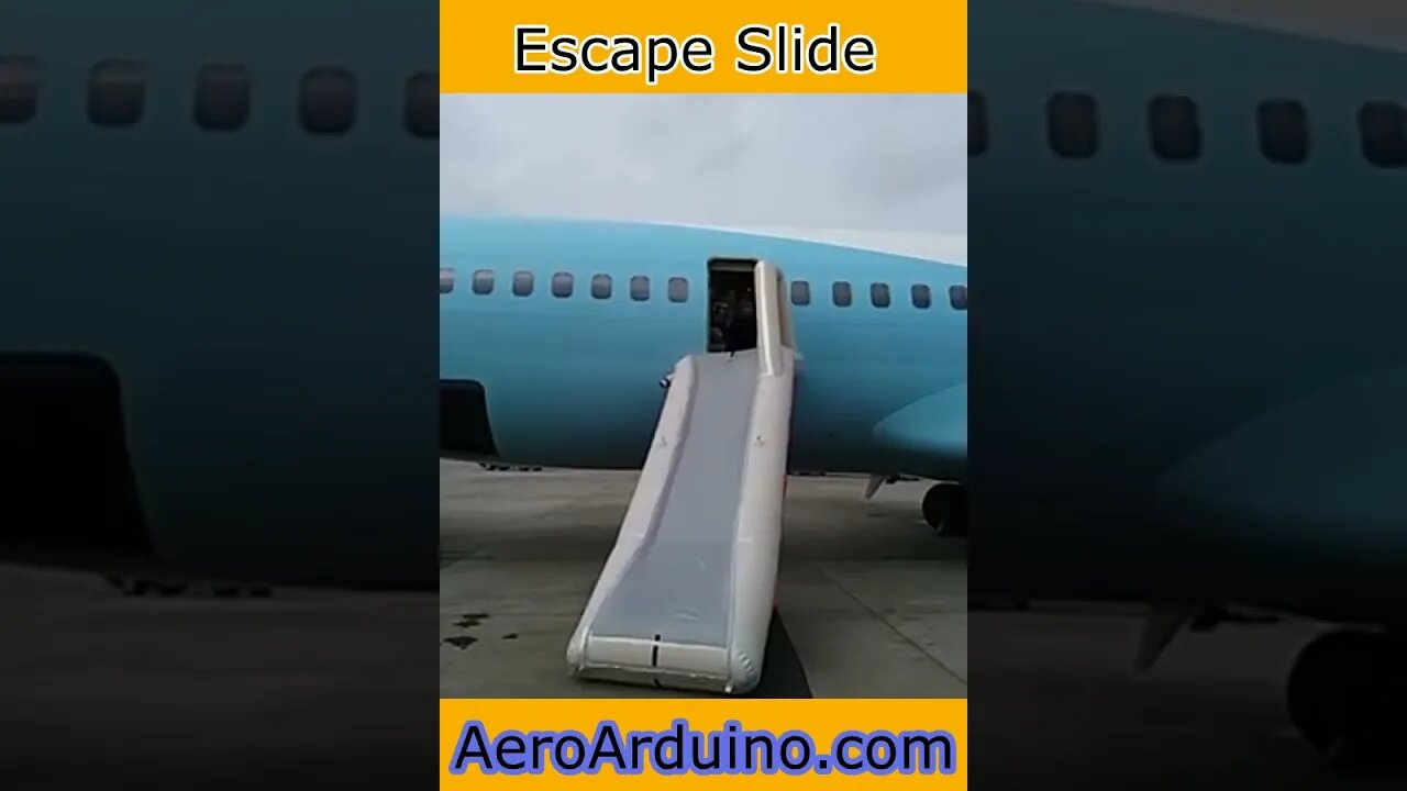 Aircraft Emergency Escape Slide Hangar Test #Aviation #Flying #AeroArduino