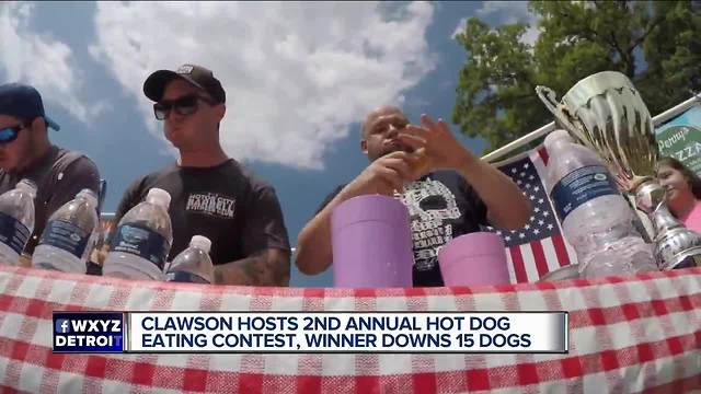 Clawson Hot Dog eating contest