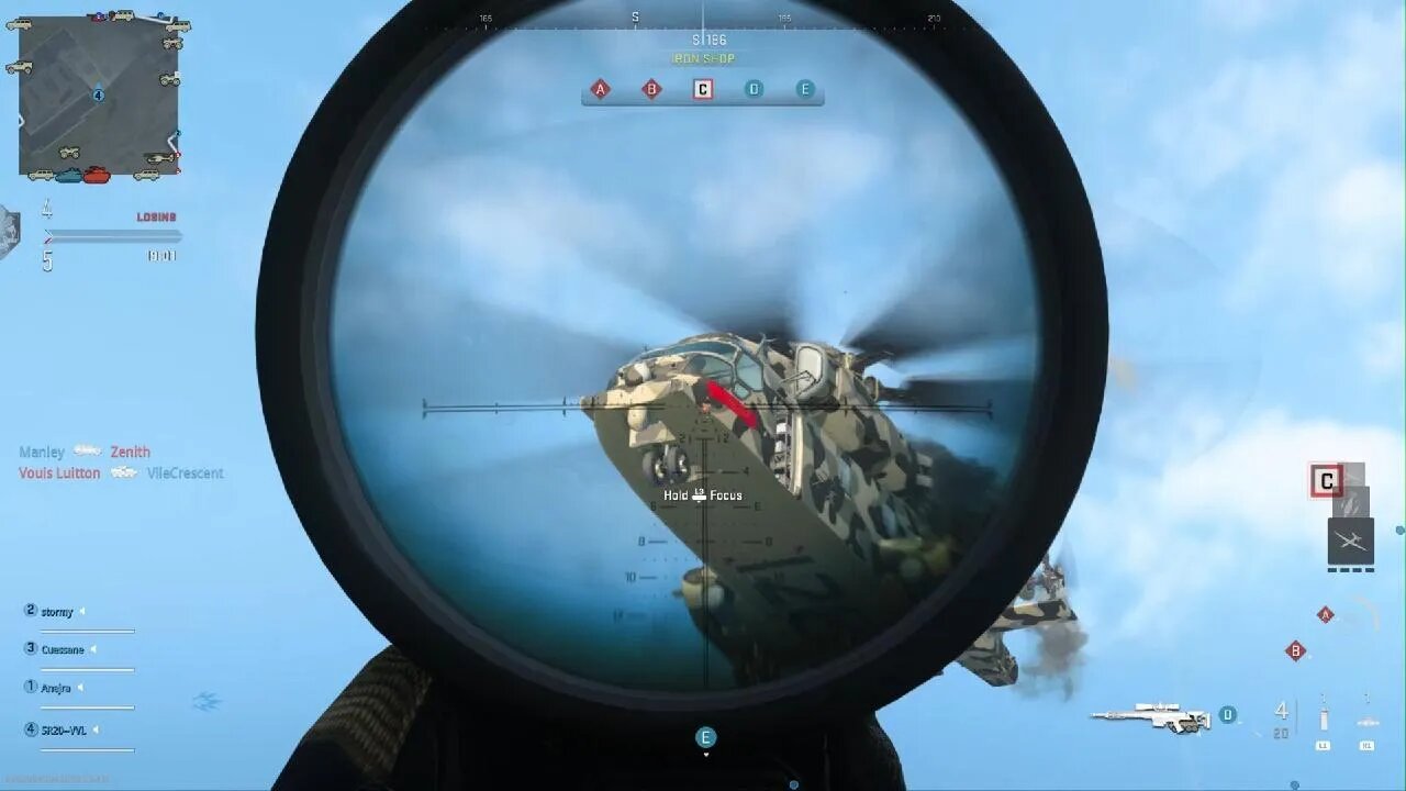 Two jumping from chopper