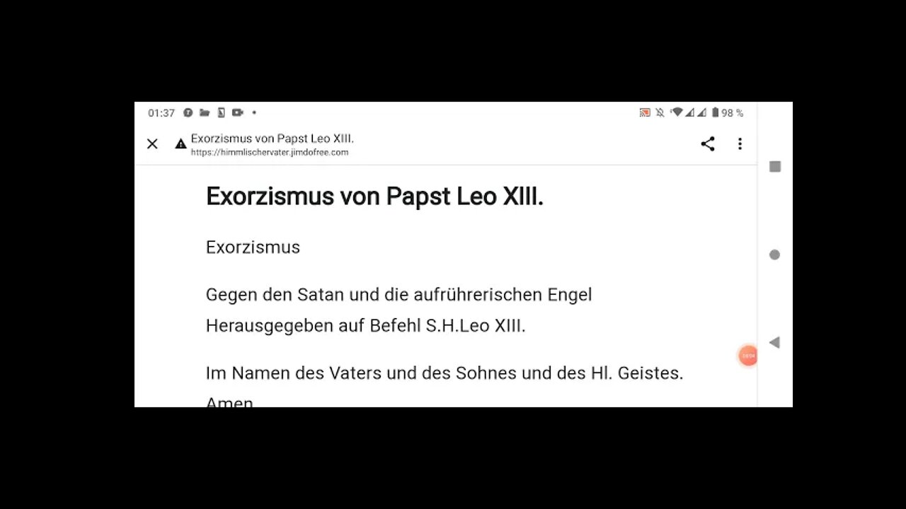 Exorzismus nach Leo XIII.