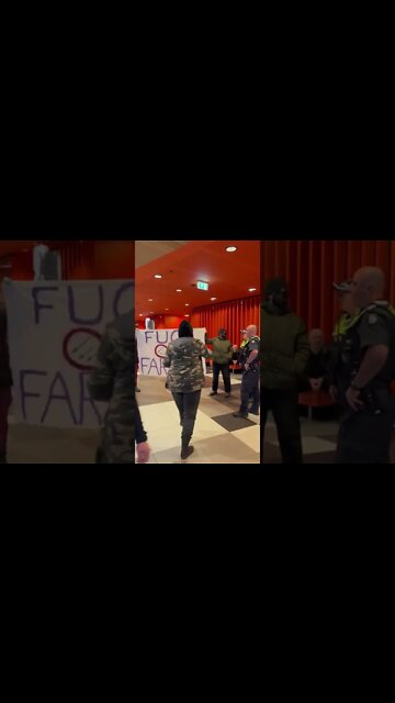 Woke Aussie Dingbats Turn Out For Pathetic Farage Protest2 masked-up clowns + some rap music + bad