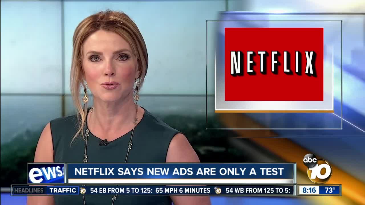 Netflix says new ads are only a test