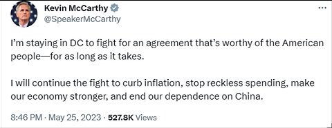 McCarthy says holding the line been here the whole time. Reporter: Are you concerned what that line