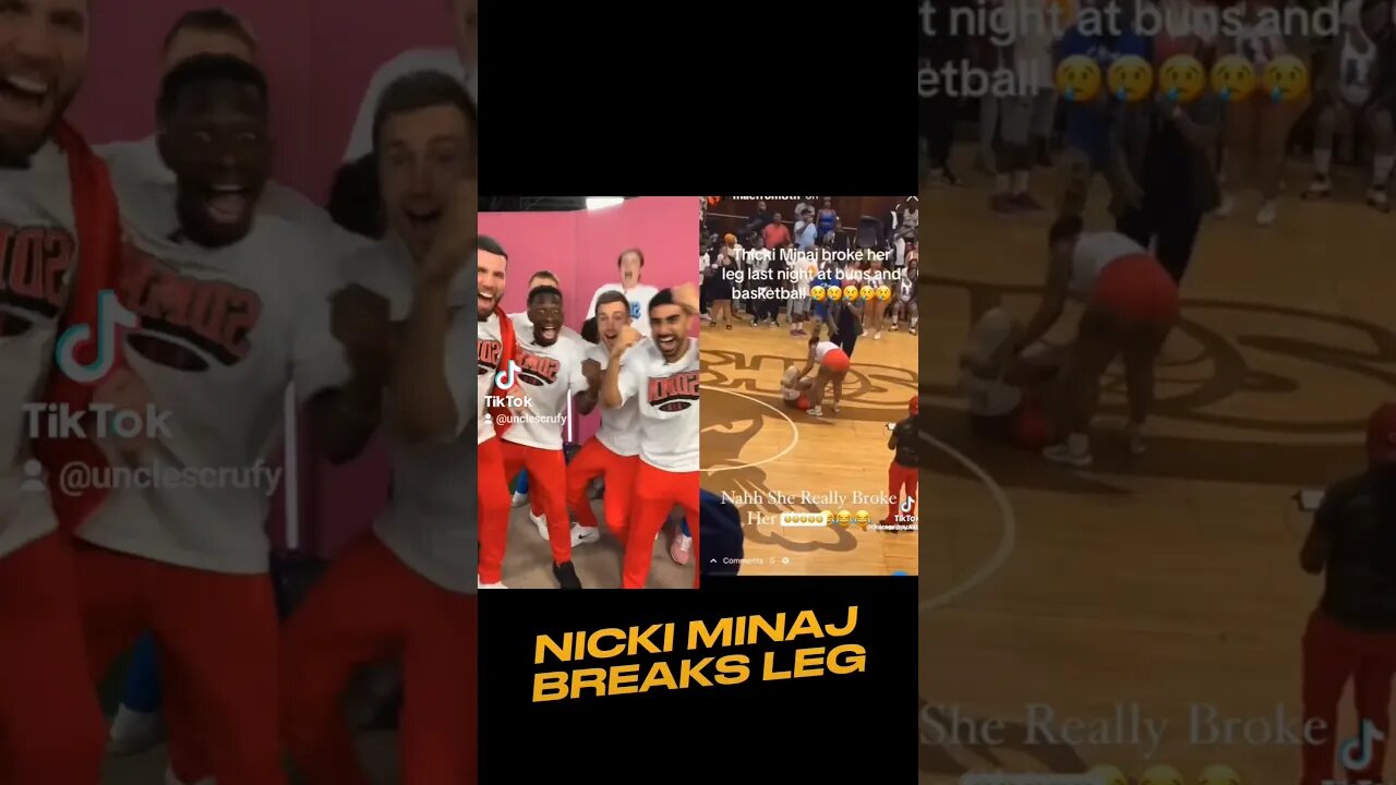 Nicki Minaj breaks leg playing basketball 🏀 #cashmoney #lilwayne #nickiminaj