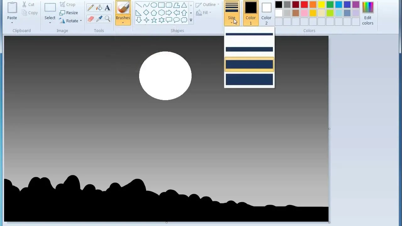 how to draw a computer in Ms paint