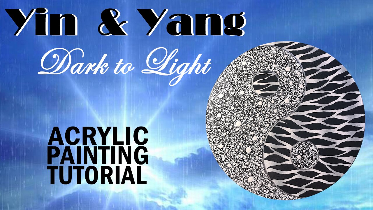 YinYang Zebra Style Easy Acrylic Painting Tutorial