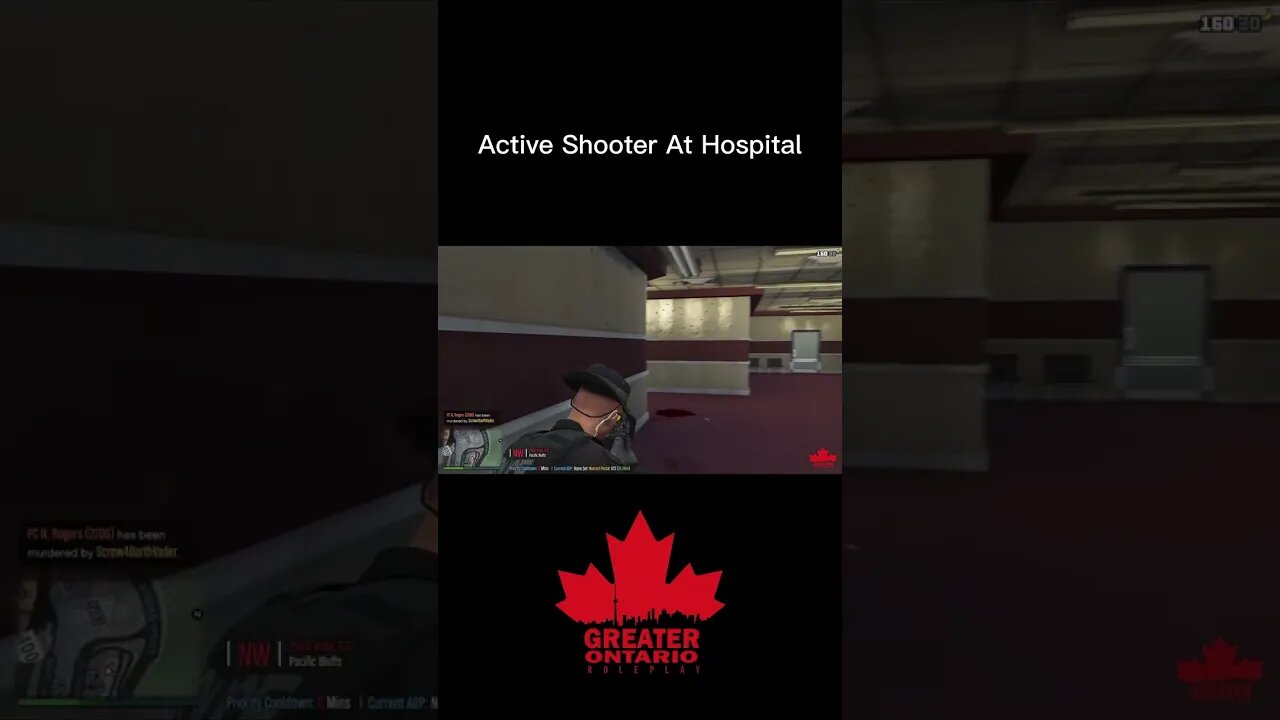 LivePD Canada #shorts 1 Cop Takes Out 2 Active Shooters In Ontario Hospital #fivem #fivemhighlights