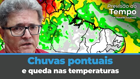 Chuvas pontuais e queda nas temperaturas na segunda quinzena de agosto.