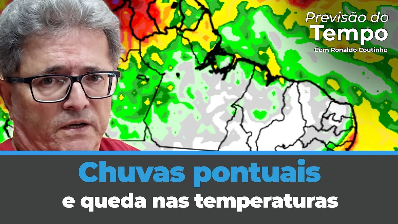 Chuvas pontuais e queda nas temperaturas na segunda quinzena de agosto.