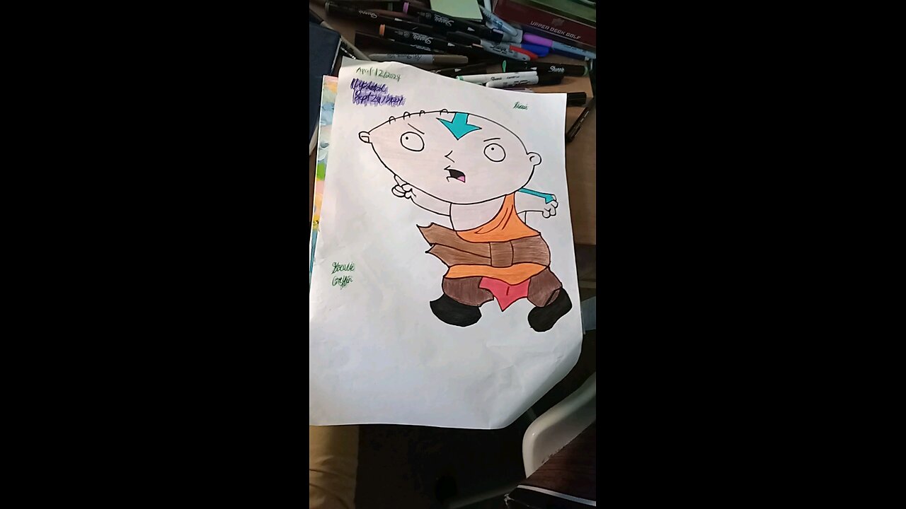 Stewie Griffin Drawing Illustration by Custom Artist Sherwin