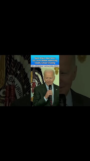 Biden Makes Ice Cream Joke Before Addressing Tragic Nashville School Shooting