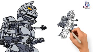 How to Draw Mechagodzilla - Art Tutorial