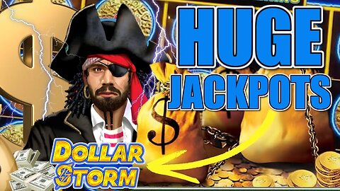 😱 2 HUGE JACKPOTS on DOLLAR STORM Caribbean Gold Slot Machine➕ MAX BET SLOT ACTION!