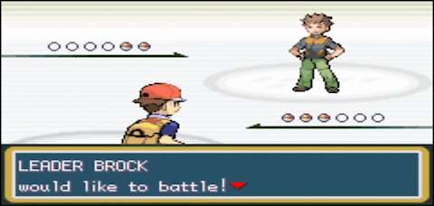 Pokemon Fire Red - Pewter Gym Leader Battle: Brock