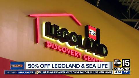 Get 50% indoor fun at Legoland and SeaLife in Tempe