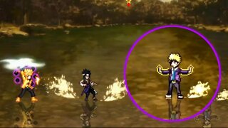Teruki Hanazawa VS Sasuke Kirin & Naruto Rikudou - Mugen Anime