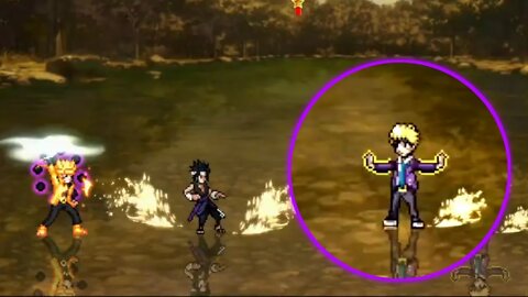 Teruki Hanazawa VS Sasuke Kirin & Naruto Rikudou - Mugen Anime