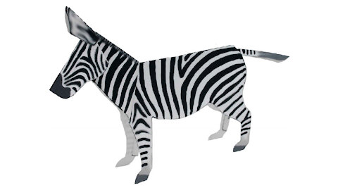 Paper zebra/Cebra de papel/Zebra de papel