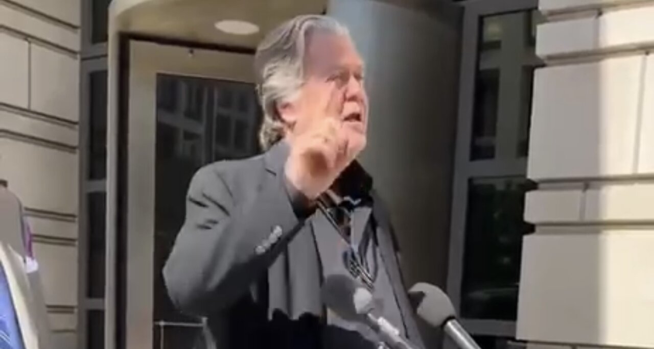 Steve Bannon Delivers Remarks Before Going Into Court