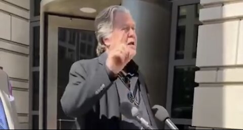 Steve Bannon Delivers Remarks Before Going Into Court