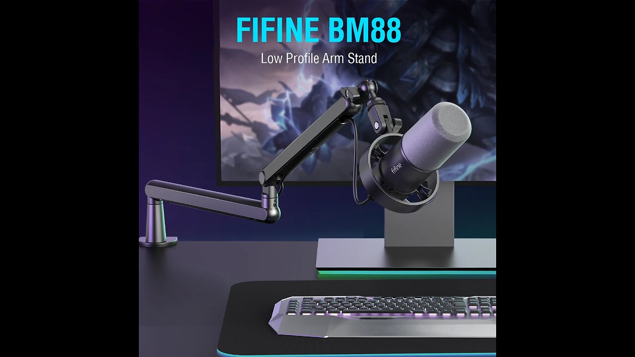 ANNUAL SALE!! FIFINE Metal Microphone Boom Arm,Low Profile Adjustable Mic Arm Stand