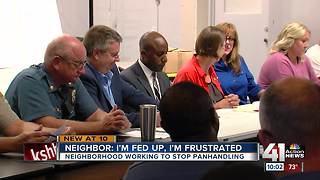 Neighborhood working to stop panhandling