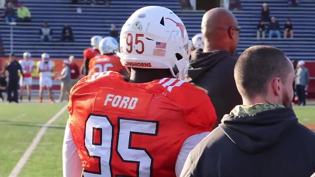 Texas DT Poona Ford at the Senior Bowl