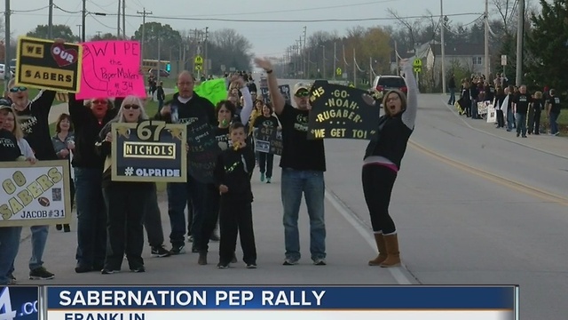 Franklin High School's hold pep rally for state football game