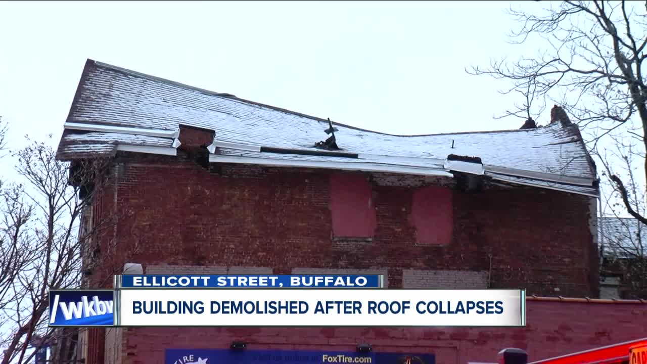 Building demolished in downtown Buffalo