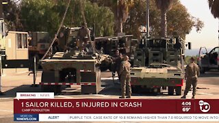 1 Sailor killed, 5 injured in crash near Camp Pendleton