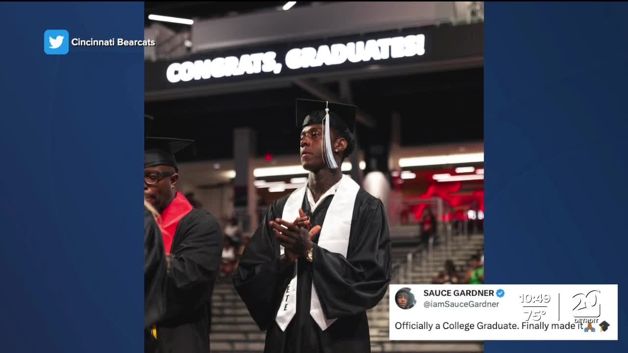 Detroit native Sauce Gardner graduates from Cincinnati