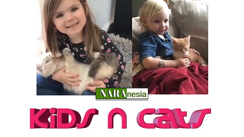 Le plus drôle, c'est ..🤣,😅 quand un chat avec des enfants