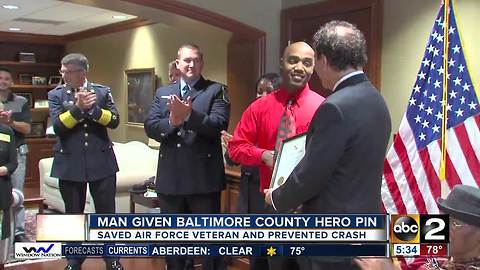 Worker earns Hero Pin for preventing crash