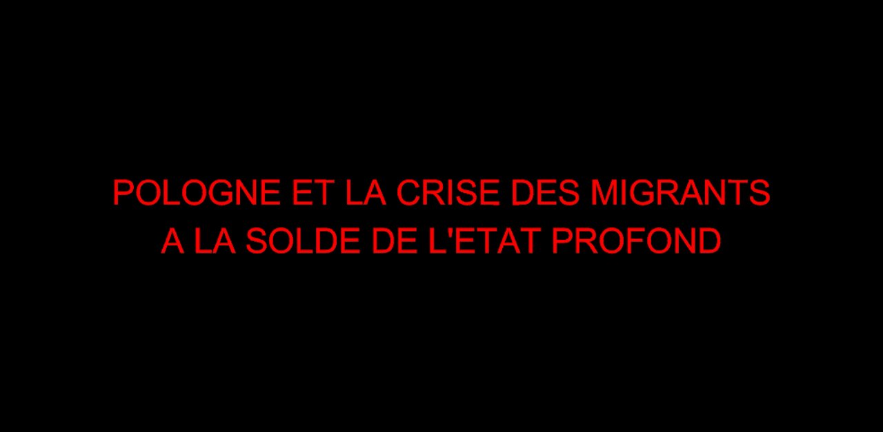POLOGNE ET LA CRISE DES MIGRANTS A LA SOLDE DE L'ETAT PROFOND