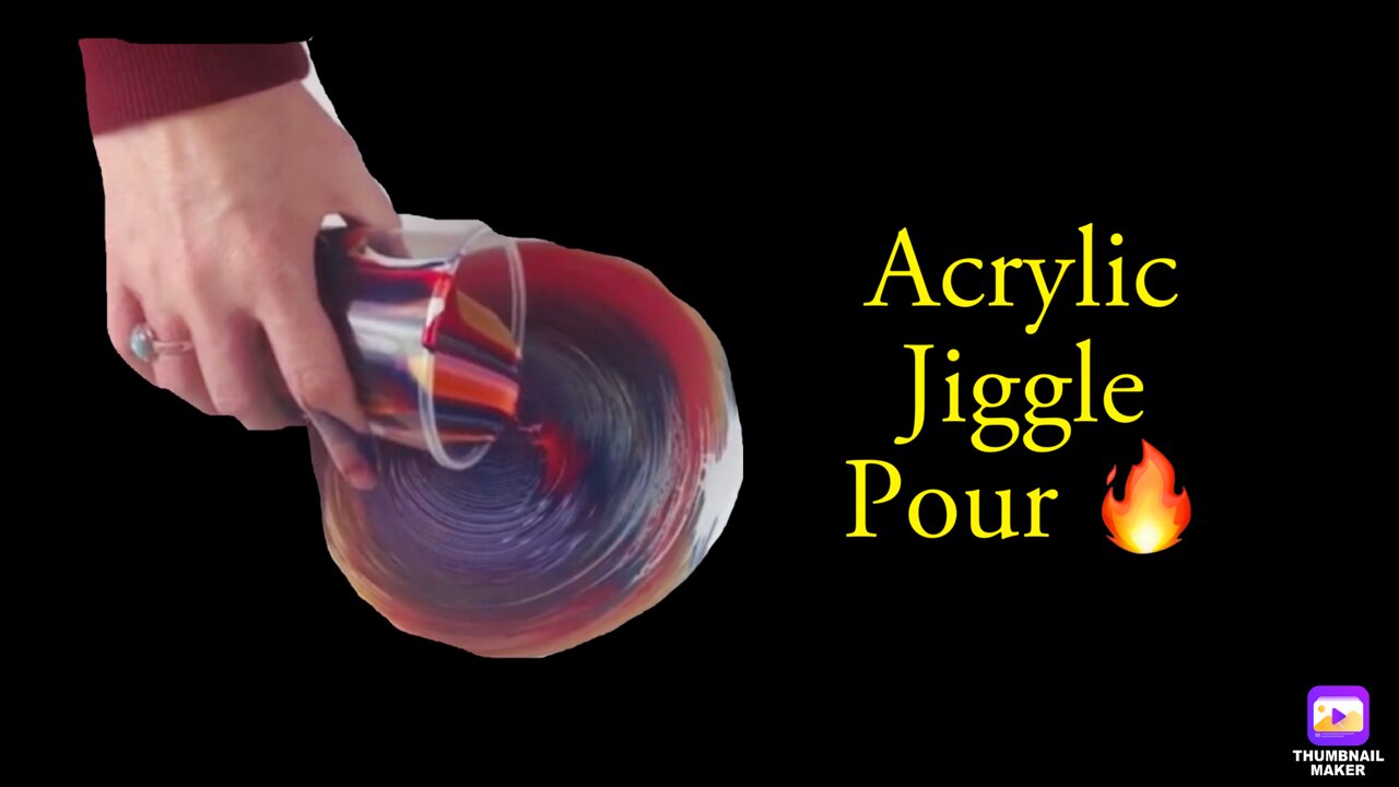 (10) Fiery Jiggle Pour- SO Cool! -Acrylic Pouring