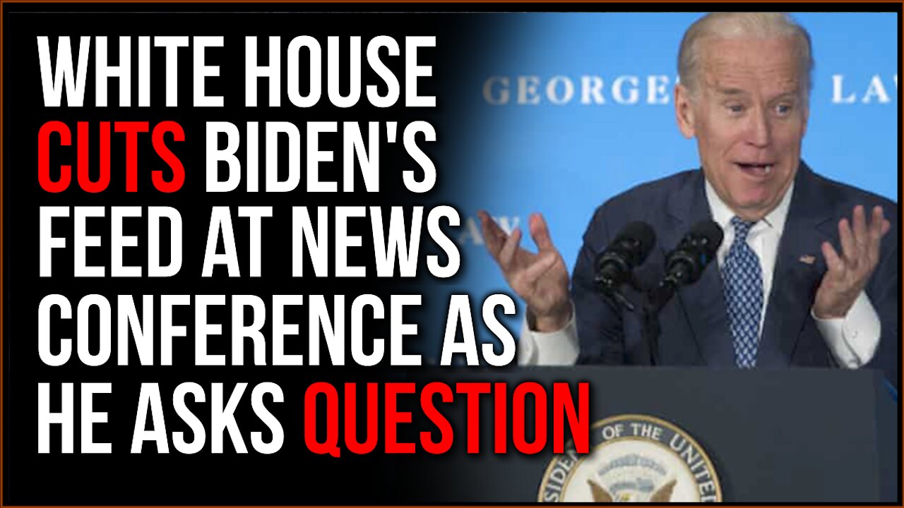 White House CUTS Biden's Feed After He Asks A Question At News Conference