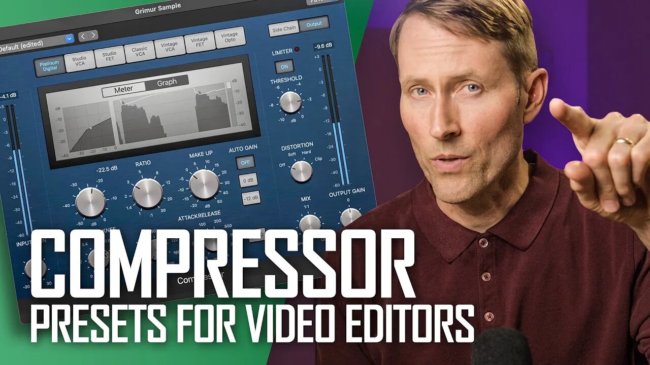 Compression for Dialogue Audio - Presets for Video Editors - Quick and Dirty