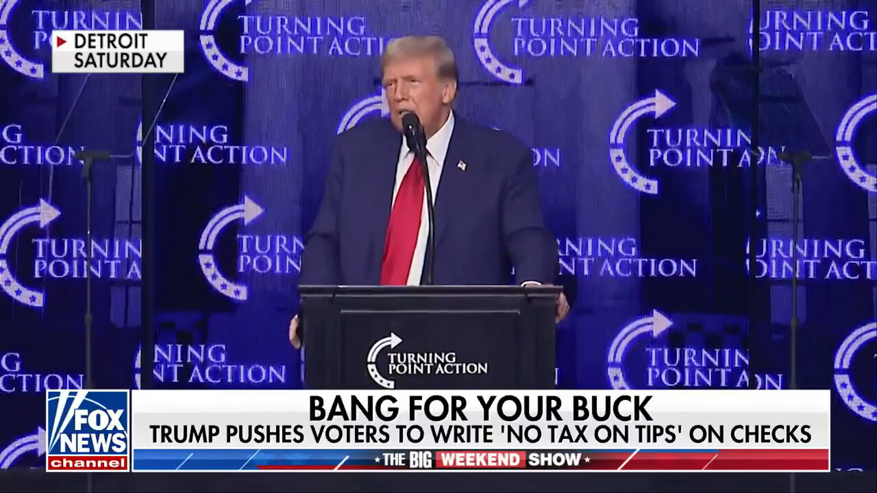 Trump Encourages Voters To Write 'No Tax On Tips' On Restaurant Receipts