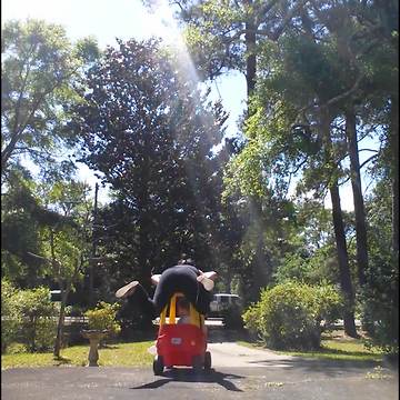 Mom Falls Off the Top of Her Daughter's Toy Car