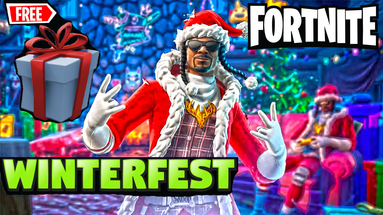 🔴LIVE Fortnite Winterfest Opening Presents & Doing challenges